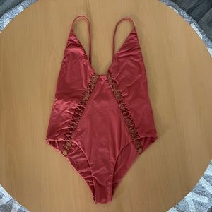 San Lorenzo Plunge Burnt Orange One Piece